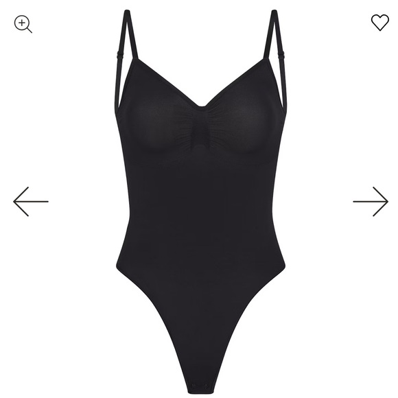 Skims Seamless Sculpt Low Back‎ Bodysuit Onyx Size Small New With Tags - Picture 3 of 7